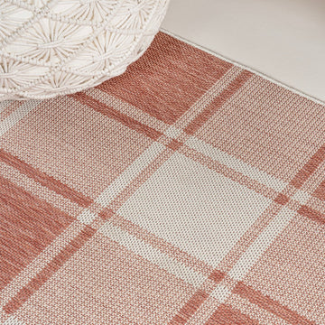Sabine Traditional Farmhouse Bold Gingham Area Rug